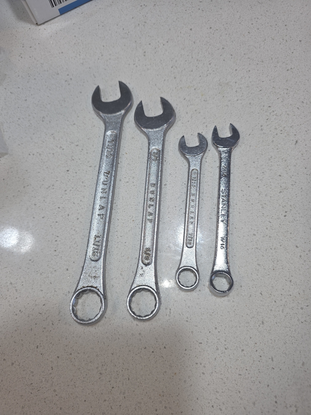Stanley Chrome Combination Wrench Set - Silver